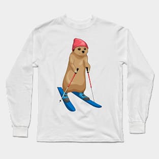 Meerkat Skier Ski Long Sleeve T-Shirt